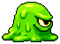 Static green slime sprite, generated by SpriteLab Text to Sprite